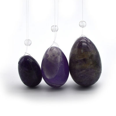 Des œufs Yoni de jade sculptés Améthyste Onyex Des œufs de marbre avec la technique de jade