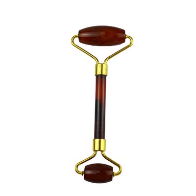 Logo personnalisé disponibled Produit de beauté du visage Carnelian Guasha Roller pour le massageur d' agat rouge cristallin 100% naturel