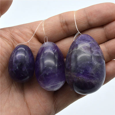 Des œufs Yoni de jade sculptés Améthyste Onyex Des œufs de marbre avec la technique de jade