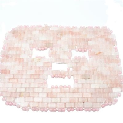 Logo personnalisé Masque en pierre de jade de beauté naturelle Rose Rose Quartz Déesse Masque facial Masque facial