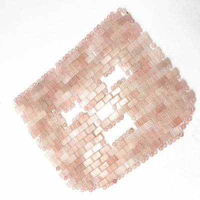 Logo personnalisé Masque en pierre de jade de beauté naturelle Rose Rose Quartz Déesse Masque facial Masque facial