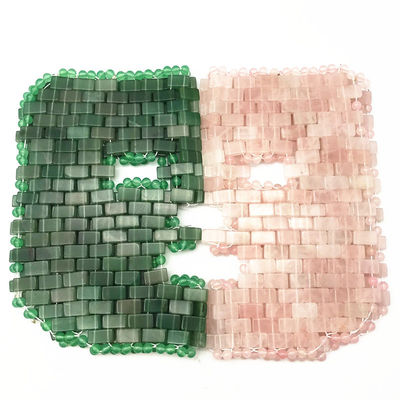 Logo personnalisé Masque en pierre de jade de beauté naturelle Rose Rose Quartz Déesse Masque facial Masque facial