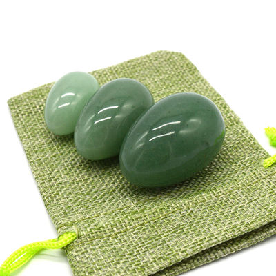 Technique Polissé 100% naturel Verte Jade Des œufs de sexe vaginaux