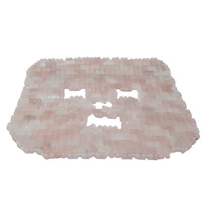 Masque facial poli en pierre précieuse naturelle en jade Masque de sommeil en rose en quartz Anti-vieillissement des yeux à chaud ou à froid à l'aide de pierre