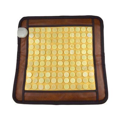 Coussin de jade naturel recouvert de cuir PU pour le massage corporel vous gardant au chaud en hiver et au frais en été