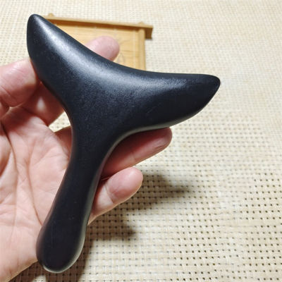 Masseur corporel certifié ISO9001 Plaque de grattage de pierre naturelle Bian Gua Sha pour le massage du dos et le pinceau méridien