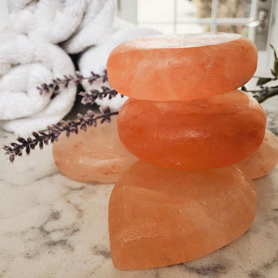 250g de savon naturel de sel de rose de l'Himalaya pour les salons de beauté SPA huile essentielle artisanale massage à gratter