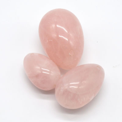 Technique polie Rose Quartz et Jade Yoni Oeufs Top Kegel Choix d' exercice pour les femmes