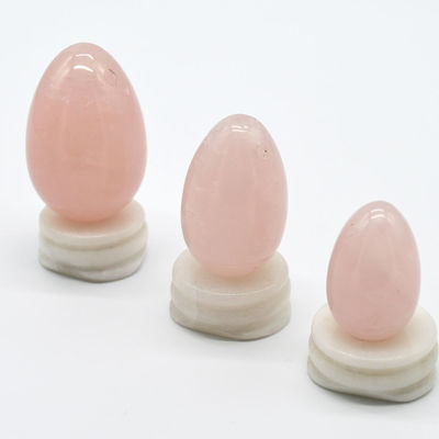 Technique polie Rose Quartz et Jade Yoni Oeufs Top Kegel Choix d' exercice pour les femmes