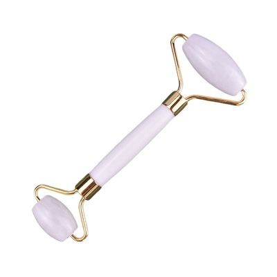Rouleau de jade blanc naturel Masseur de beauté du visage Masseur facial outils de massage Gua Sha Anti-âge Logo personnalisé pour le massage du visage