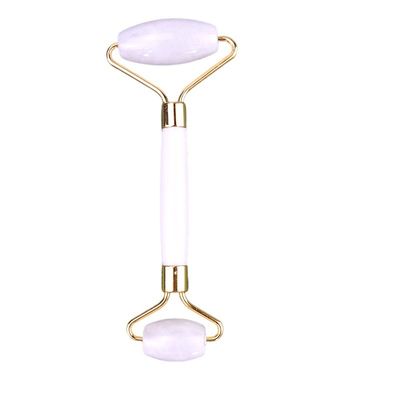 Rouleau de jade blanc naturel Masseur de beauté du visage Masseur facial outils de massage Gua Sha Anti-âge Logo personnalisé pour le massage du visage