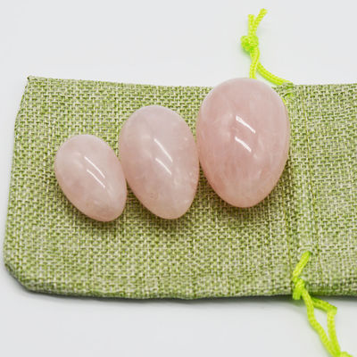 Technique polie Rose Quartz et Jade Yoni Oeufs Top Kegel Choix d' exercice pour les femmes