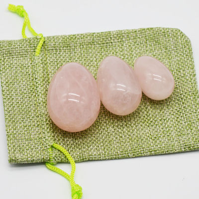 Technique polie Rose Quartz et Jade Yoni Oeufs Top Kegel Choix d' exercice pour les femmes