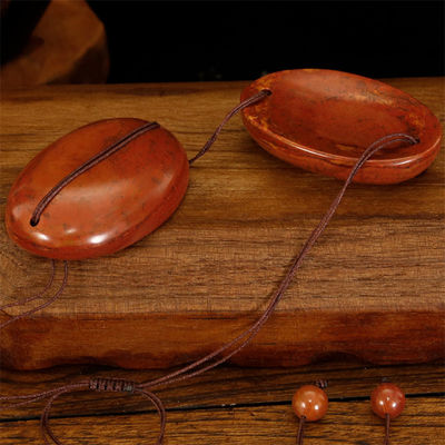 Masque pour les yeux en pierre Bian rouge naturel pour le massage du corps entier Énergie pierre chaude et froide Compresse Oeil outil de soulagement de la fatigue