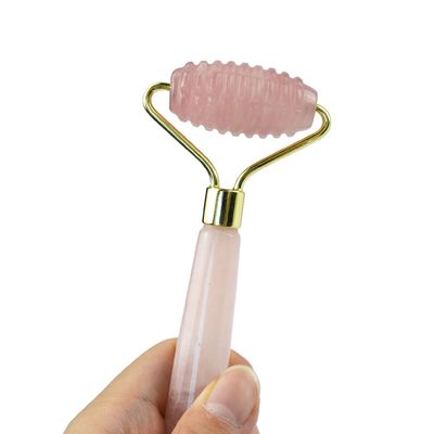 Massage facial Roller de jade naturel de quartz rose 100% cristal pour le massage du visage et des yeux Produits de beauté