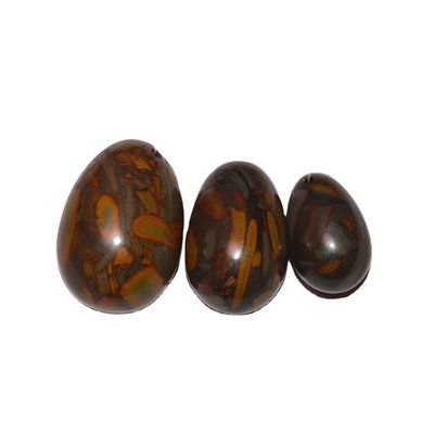 Des œufs Yoni de pierre naturelle nuwa brune traditionnelle poli pour les soins de santé OEM ODM et technique