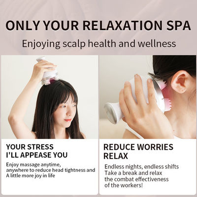 Massageur de tête en céramique 2024 entièrement automatique Mini-massageur sans fil Méridiens Soins de santé Brosse à cheveux Massage de la tête Outil de relaxation