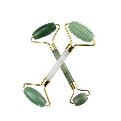 Équipement de massage du visage Rouleau vert aventurine Gua Sha Jade Rouleau de pierre Guasha pour masseur du visage