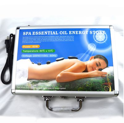 Massage corporel pierre de quartz claire Gua Sha 8pcs Guasha ensemble avec boîte de chauffage Massage thermique pierres énergétiques