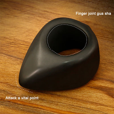 Natural Black Bian Stone Gua Sha Massage Ring pour tout le corps Massage manuel à l'acupuncteur Massage à la main et au pied