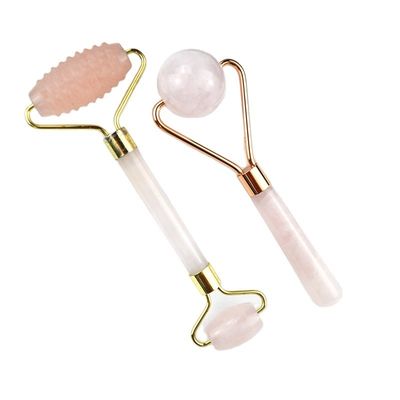 Massage musculaire Masseur facial 2024 Roux naturel Quartz Jade Rouleau Gua Sha Outils avec logo personnalisé