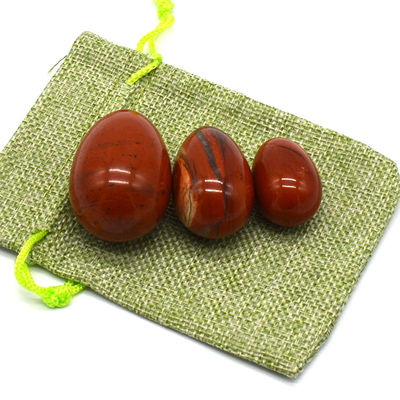 Des œufs de jaspe rouge des pierres naturelles des pierres de guérison des exercices Kegel pour femmes des œufs de Yoni
