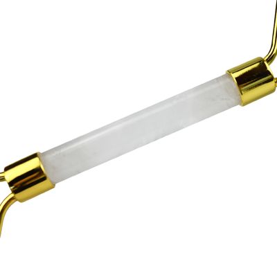 Logo personnalisé Verte Aventurine Facial Jade Roller Gua Sha Outils Massageur à poignée de cristal pour le massage du visage, des yeux et du cou en 2024
