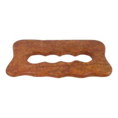 Planche de grattage de pierre Bian rouge naturel Massage du corps entier Outil Gua Sha pour la relaxation musculaire manuelle du corps et le soulagement du stress