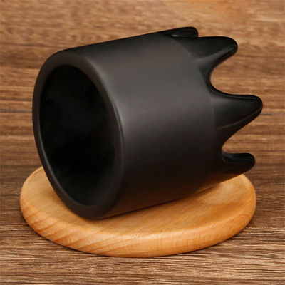 6*6*6.1cm Natural Black Bian Stone Gua Sha Scraping Massager Jade Stone Guasha Peigne du cuir chevelu Massage de la tête du méridien Peigne de dragage