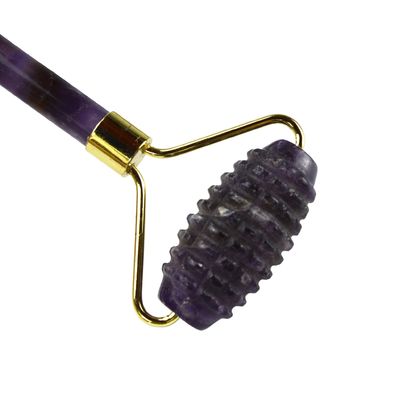 Équipement de massage du visage Améthyste violet Gua Sha Jade Roller pour le cou Roller Guasha Outil de massage personnalisé dans boîte d'emballage