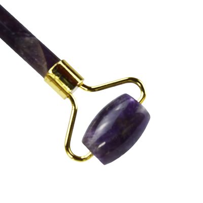 Équipement de massage du visage Améthyste violet Gua Sha Jade Roller pour le cou Roller Guasha Outil de massage personnalisé dans boîte d'emballage