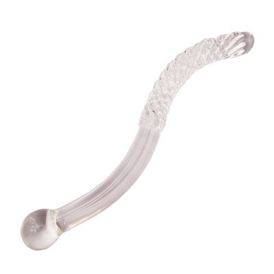 Technique sculptée 250 mm Disque en verre cristallin en baguette de massage pour femmes Yoni Baguette Stick Style Feng Shui Logo personnalisé