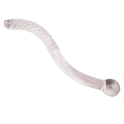 Technique sculptée 250 mm Disque en verre cristallin en baguette de massage pour femmes Yoni Baguette Stick Style Feng Shui Logo personnalisé