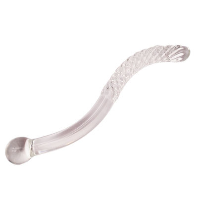 Technique sculptée 250 mm Disque en verre cristallin en baguette de massage pour femmes Yoni Baguette Stick Style Feng Shui Logo personnalisé