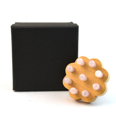 Massage du cuir chevelu à base de quartz rose Peigne de tête soins capillaires Jade Massageur Brosse à cheveux Massage du corps Équipement de massage de la tête relaxante