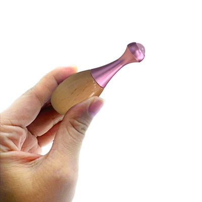 Rouleau de massage en bois à manche de jade, bâton de massage facial Gua Sha et outils de soins oculaires pour favoriser l'absorption de la crème oculaire