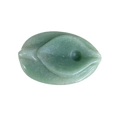Artisanat de sculpture de vagin de jade vert guérison naturelle Fluorite Spiritualité Reiki Figurine de fleurs pour les femmes