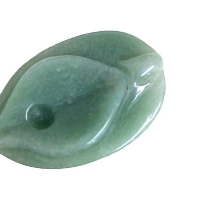 Artisanat de sculpture de vagin de jade vert guérison naturelle Fluorite Spiritualité Reiki Figurine de fleurs pour les femmes