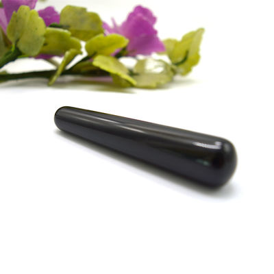 Une baguette Yoni Obsidienne Noire de 10*2cm Votre outil ultime pour la santé et le massage des femmes