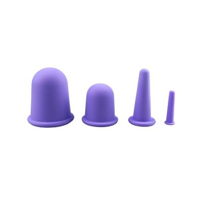 Équipement de massage corporel Coupe à aspiration en silicone Série de quatre ensembles pour le visage Guasha Retrait des rides Soins de la peau Spa Coupe de thérapie de beauté