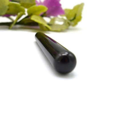 Une baguette Yoni Obsidienne Noire de 10*2cm Votre outil ultime pour la santé et le massage des femmes