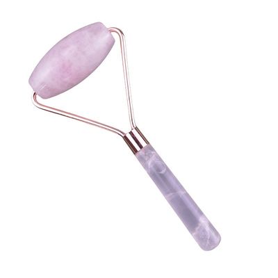 Rouleau de massage pour le visage en quartz rose naturel Rouleau de massage pour le visage en jade pour le visage