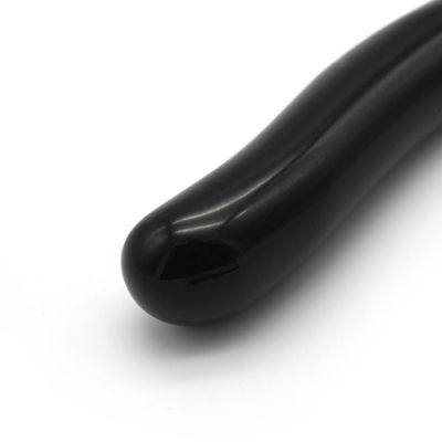 Naturelle pierre précieuse Yoni baguettes de guérison Obsidian noir baguette de massage courbe pour les femmes de guérison de cristal