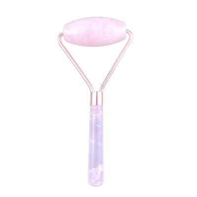 Massageur facial 2024 populaire Natural Rose Quartz Facial Roller 100% Natural Crystal Massager Pour le Massage Facial Produits de Massage des Yeux Oeil Outils de beauté