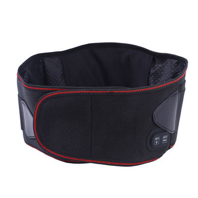 Physiothérapie par infrarouge Massage lombaire à la compression à chaud réglable Ceinture de soutien pour soulager la douleur et le soutien en noir