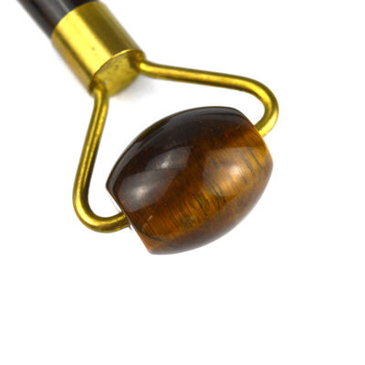 Outil de massage musculaire 2024 Tiger Eye Stone Facial Jade Roller Guasha pour le visage Oeil Cou Gua Sha Massage Outils de beauté de la peau