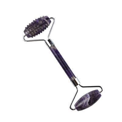 Produit de tendance du massage musculaire 2024 Améthyste naturel Roller facial Guasha 100% Massageur en jade naturel Pour les produits de massage facial Outils de beauté