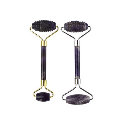 Produit de tendance du massage musculaire 2024 Améthyste naturel Roller facial Guasha 100% Massageur en jade naturel Pour les produits de massage facial Outils de beauté
