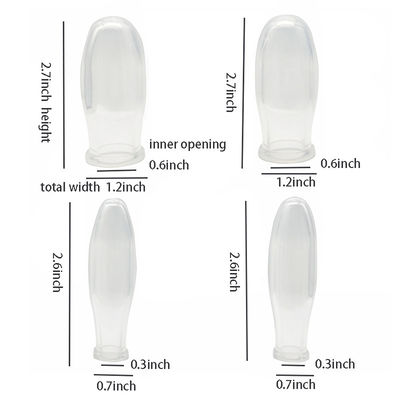 4pcs de conception transparente de silicone pour le corps de l' ensemble de coupe de visage pour le vide de la thérapie de silicone masseur corps coupe de réglage améliorer le corps