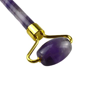 Masseurs de Guasha à rayures naturelles Améthyste pour le visage Gua Sha pour le visage œil cou corps Logo personnalisé disponible